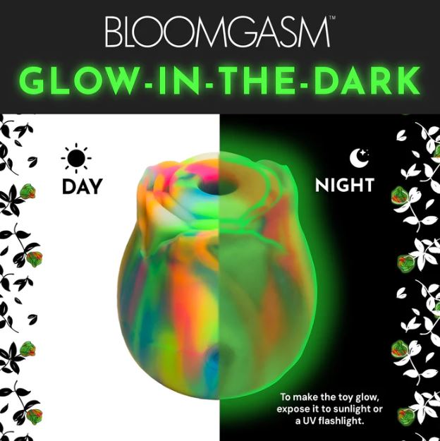 GLOW ROSE GLOW-IN-THE-DARK CLIT STIMULATOR - XRAH435