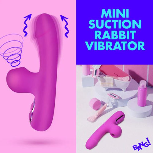 MINI SUCTION RABBIT VIBRATOR PURPLE - XRAH477