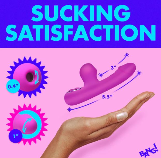MINI SUCTION RABBIT VIBRATOR PURPLE - XRAH477