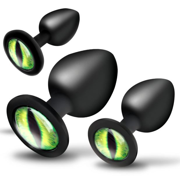 CREATURE COCK CREATURE EYES SILICONE BUTT PLUG SET - XRAH736