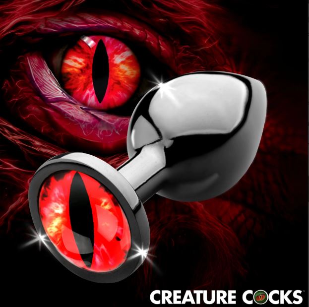 CREATURE COCK SINISTER EYE METAL BUTT PLUG MEDIUM - XRAH737M