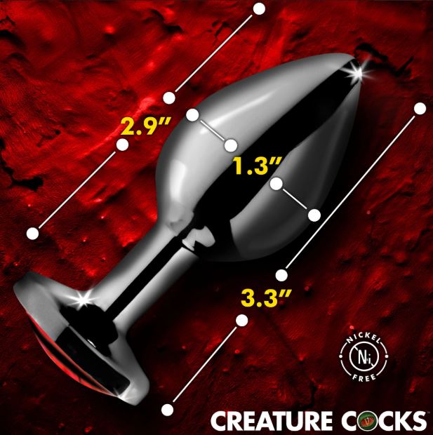 CREATURE COCK SINISTER EYE METAL BUTT PLUG MEDIUM - XRAH737M