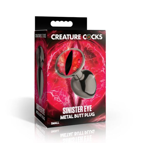 CREATURE COCK SINISTER EYE METAL BUTT PLUG SMALL - XRAH737S