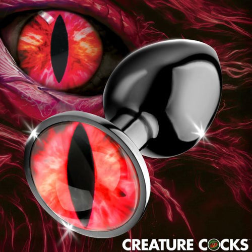 CREATURE COCK SINISTER EYE METAL BUTT PLUG SMALL - XRAH737S