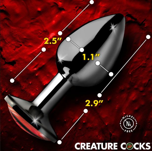 CREATURE COCK SINISTER EYE METAL BUTT PLUG SMALL - XRAH737S