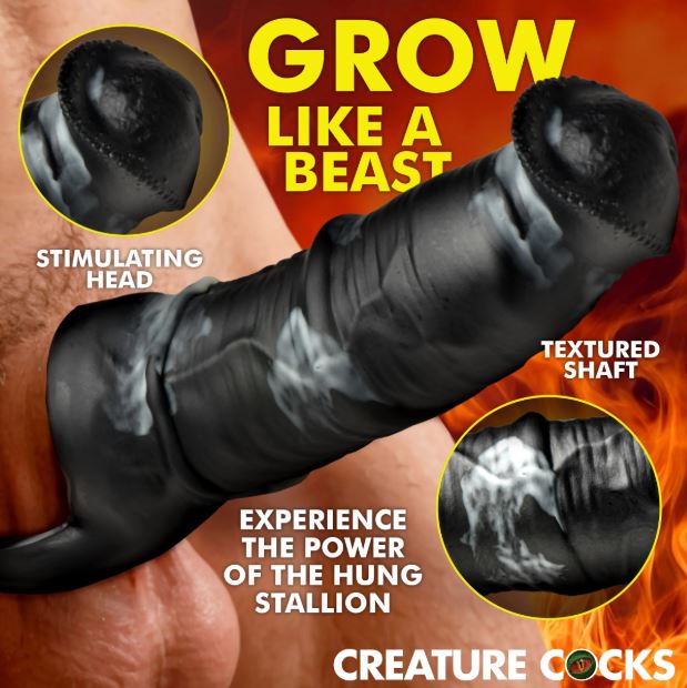 CREATURE COCK STALLION PENIS EXTENSION SILICONE XL - XRAH750XL