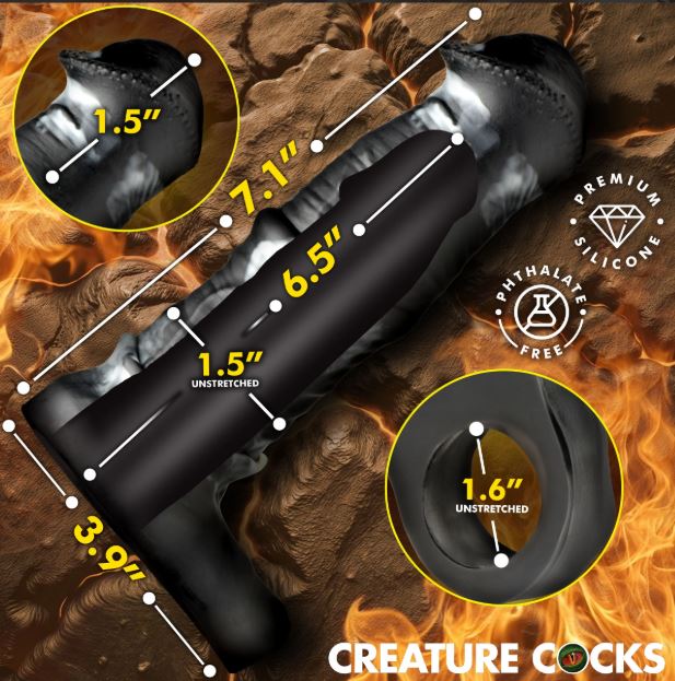 CREATURE COCK STALLION PENIS EXTENSION SILICONE XL - XRAH750XL