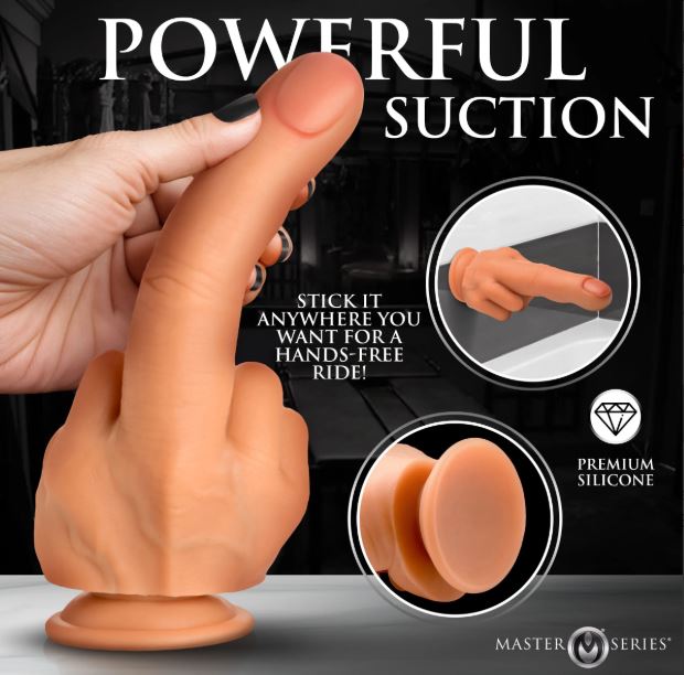 MASTER SERIES THE FINGER SILICONE DILDO - XRAH758