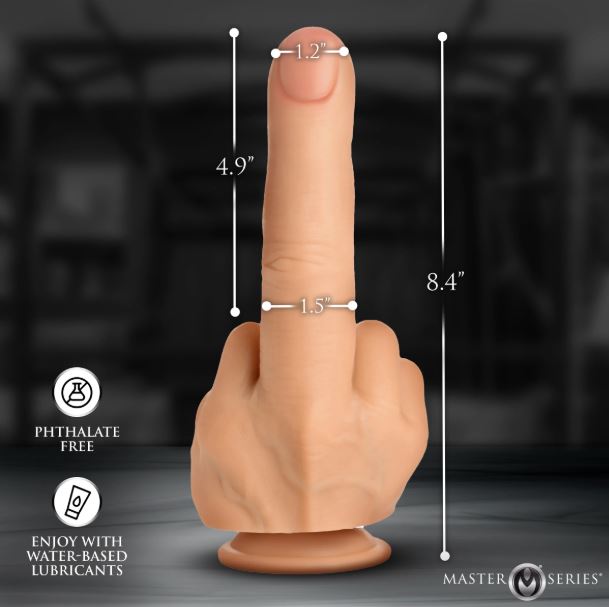 MASTER SERIES THE FINGER SILICONE DILDO - XRAH758