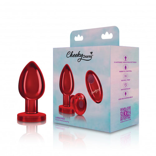 CHEEKY CHARMS RECHARGEABLE VIBRATING METAL BUTT - VBCC9153
