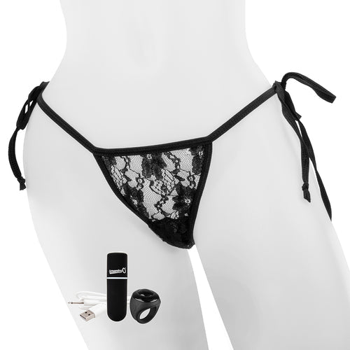 SCREAMING O MY SECRET CHARGED REMOTE CONTROL PANTY VIBE BLACK - SCRAPTYBL101