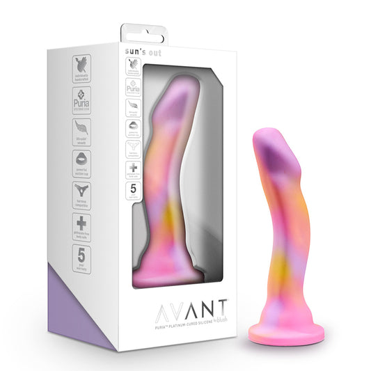 Avant Sun's Out 7.5 in. Silicone Dildo with Suction Cup Pink-Pinkfoxxx