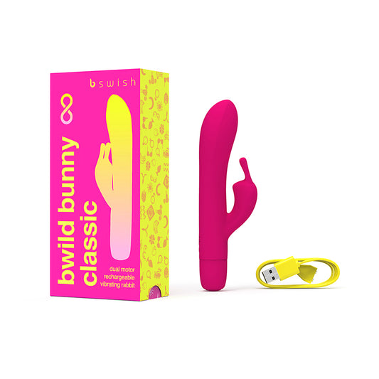B Swish Bwild Bunny Infinite Classic Vibrator Sunset Pink-Pinkfoxxx