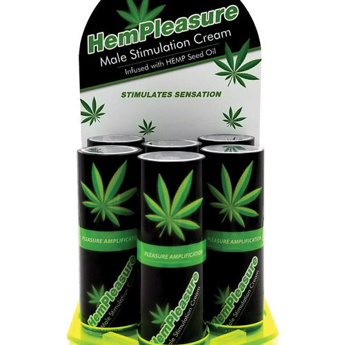 HEMPLEASURE FOR MEN 1/2 OZ 6 BOTTLE DISPLAY - BA6HMPFM05