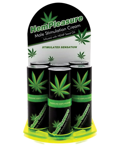 HEMPLEASURE FOR MEN 1/2 OZ 6 BOTTLE DISPLAY - BA6HMPFM05