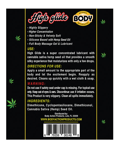 HIGH GLIDE EROTIC LUBRICANT 2.3 OZ BOTTLE - BAHG20