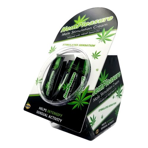 HEMPLEASURE FOR MEN SAMPLE PACKET 50 PC FISHBOWL DISPLAY - BAHMPFMSPDJ