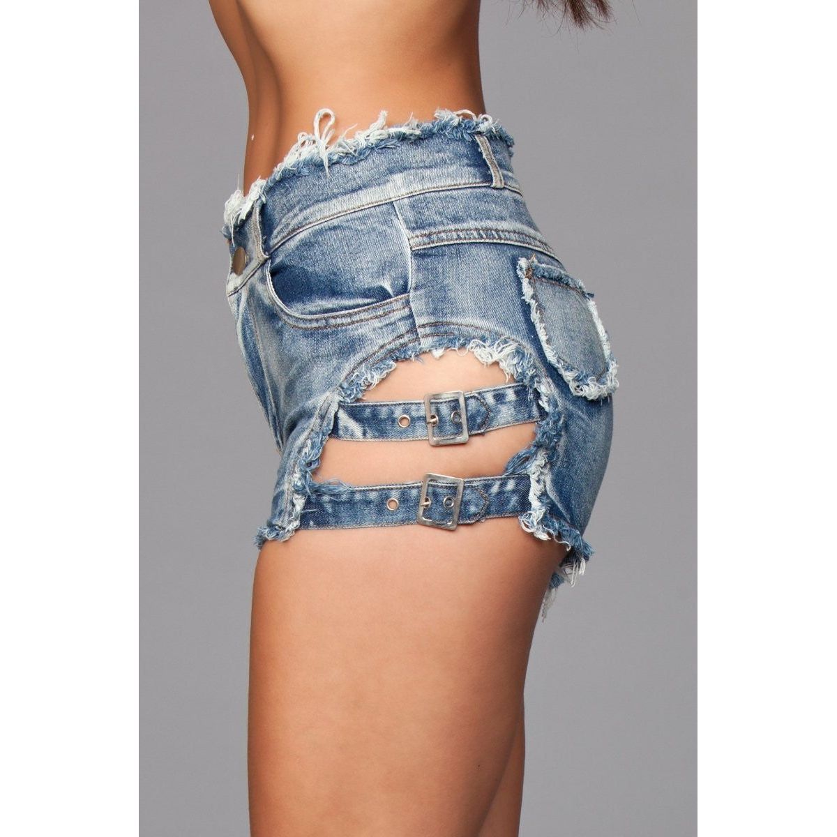 J10 Buckled Down Denim Shorts