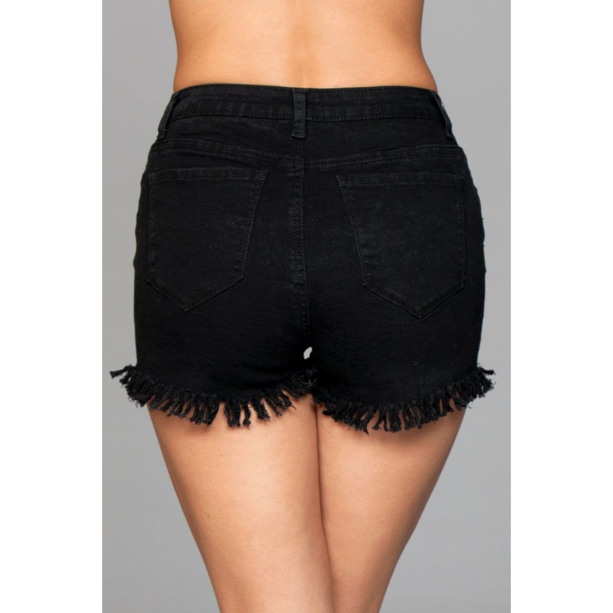 J9 Fringed Button Up Shorts