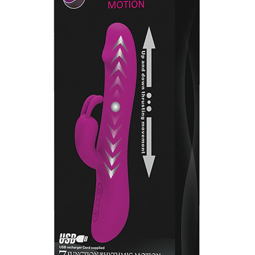 PRETTY LOVE NATURAL MOTION 7 FUNCTION RABBIT SILICONE PURPLE - PLMC02
