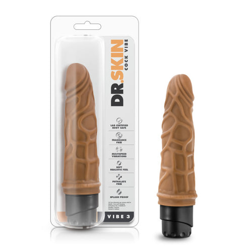 DR SKIN COCK VIBE #3 7.25 MOCHA " - BN10097