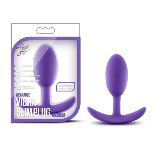 LUXE WEARABLE VIBRA SLIM PLUG MEDIUM PURPLE - BN11861
