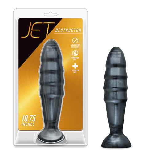 JET DESTRUCTOR CARBON METALLIC BLACK BUTT PLUG - BN15845