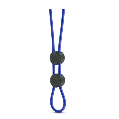 STAY HARD SILICONE DOUBLE LOOP COCK RING BLUE - BN32092