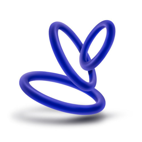 PERFORMANCE VS4 PURE PREMIUM SILICONE COCKRING SET INDIGO - BN370812