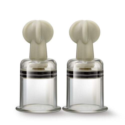 TEMPTASIA CLIT & NIPPLE TWIST LARGE SUCKERS SET OF 2 CLEAR - BN49991