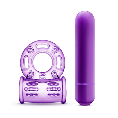 PLAY WITH ME COUPLES PLAY VIBRATING COCKRING PURPLE - BN77901