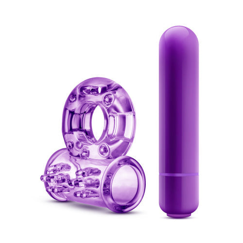 PLAY WITH ME COUPLES PLAY VIBRATING COCKRING PURPLE - BN77901