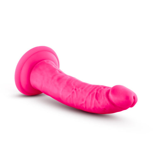 NEO ELITE 7.5IN SILICONE DUAL DENSITY COCK NEON PINK - BN82200