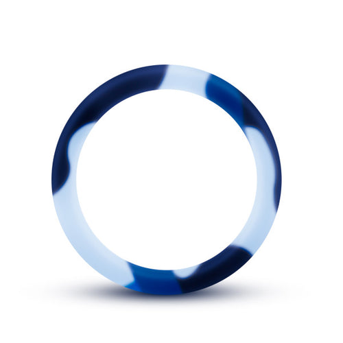 PERFORMANCE SILICONE CAMO COCK RING BLUE CAMOFLAUGE - BN91168