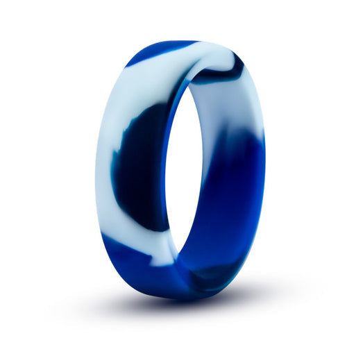 PERFORMANCE SILICONE CAMO COCK RING BLUE CAMOFLAUGE - BN91168
