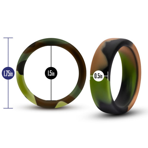 PERFORMANCE SILICONE CAMO COCK RING GREEN CAMOFLAUGE - BN91169