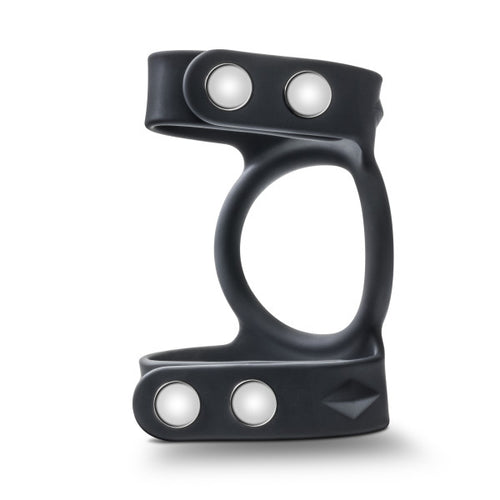 PERFORMANCE VS8 SILICONE DOUBLE COCK & BALL STRAP BLACK - BN91735