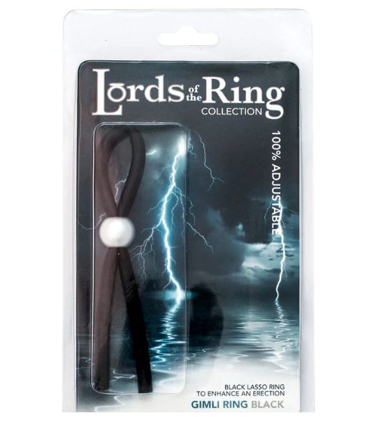 LORDS OF THE RING GIMLI COCK RING BLACK - FRRING014006
