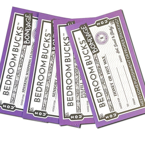 BEDROOM BONDAGE BUCKS 30 COUPON BOOK - BLCCB02