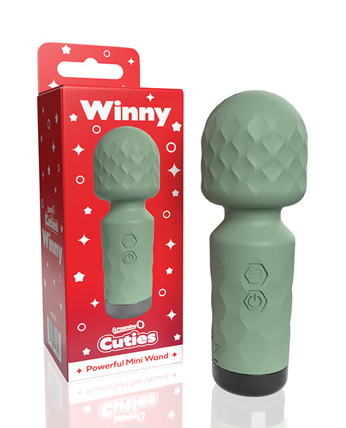 SCREAMING O CUTIES WINNY VIBRATING MINI WAND SAGE GREEN - SCRACWSG