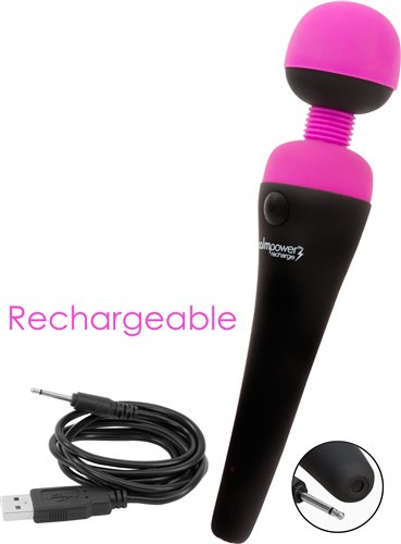 PALM POWER MASSAGER FUSCHIA RECHARGEABLE WATERPROOF - BMS30628