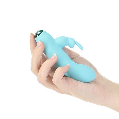 POWER BULLET ALICES BUNNY 4IN 10 FUNCTION BULLET TEAL - BMS56319