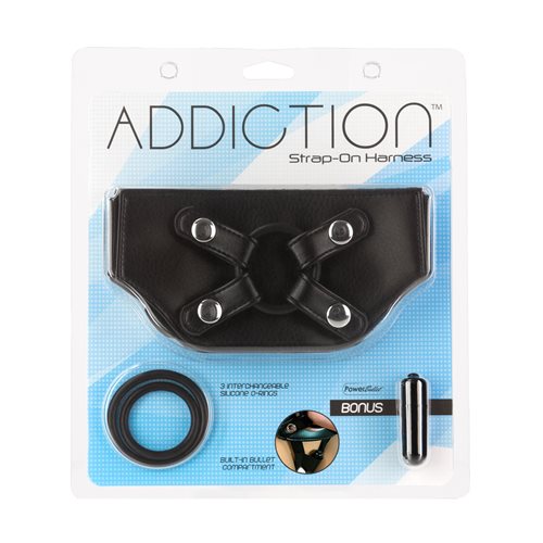 ADDICTION STRAP ON HARNESS BLACK - BMS57111