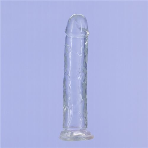 ADDICTION CRYSTAL 7 VERTICAL DONG CLEAR TPE W/ BULLET " - BMS85120