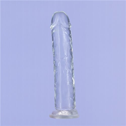 ADDICTION CRYSTAL 7 VERTICAL DONG CLEAR TPE W/ BULLET " - BMS85120