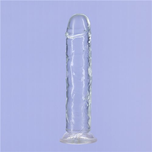 ADDICTION CRYSTAL 7 VERTICAL DONG CLEAR TPE W/ BULLET " - BMS85120