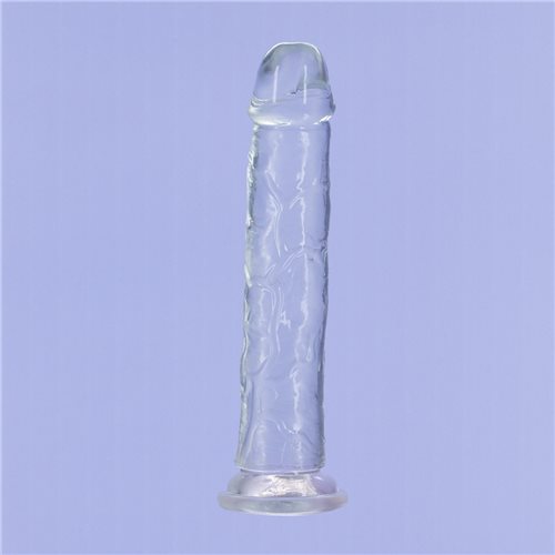ADDICTION CRYSTAL 9 VERTICAL DONG CLEAR TPE W/ BULLET " - BMS85320