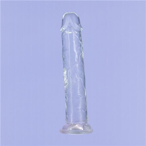 ADDICTION CRYSTAL 9 VERTICAL DONG CLEAR TPE W/ BULLET " - BMS85320