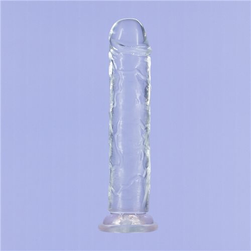 ADDICTION CRYSTAL 9 VERTICAL DONG CLEAR TPE W/ BULLET " - BMS85320