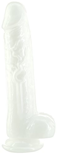 ADDICTION PEARL 8.5 DONG PEARL WHITE TPE W/ BULLET " - BMS87910